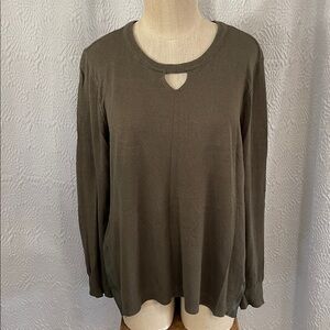 One A Olive Long Sleeve Women's Top
